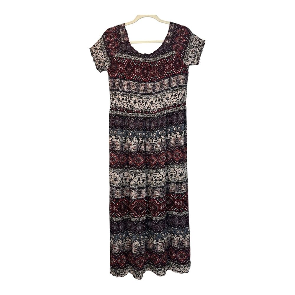 Soft Surroundings Women's‎ Sz XL Maxi Dress Smocked Marcelo Boho Peasant Whimsey